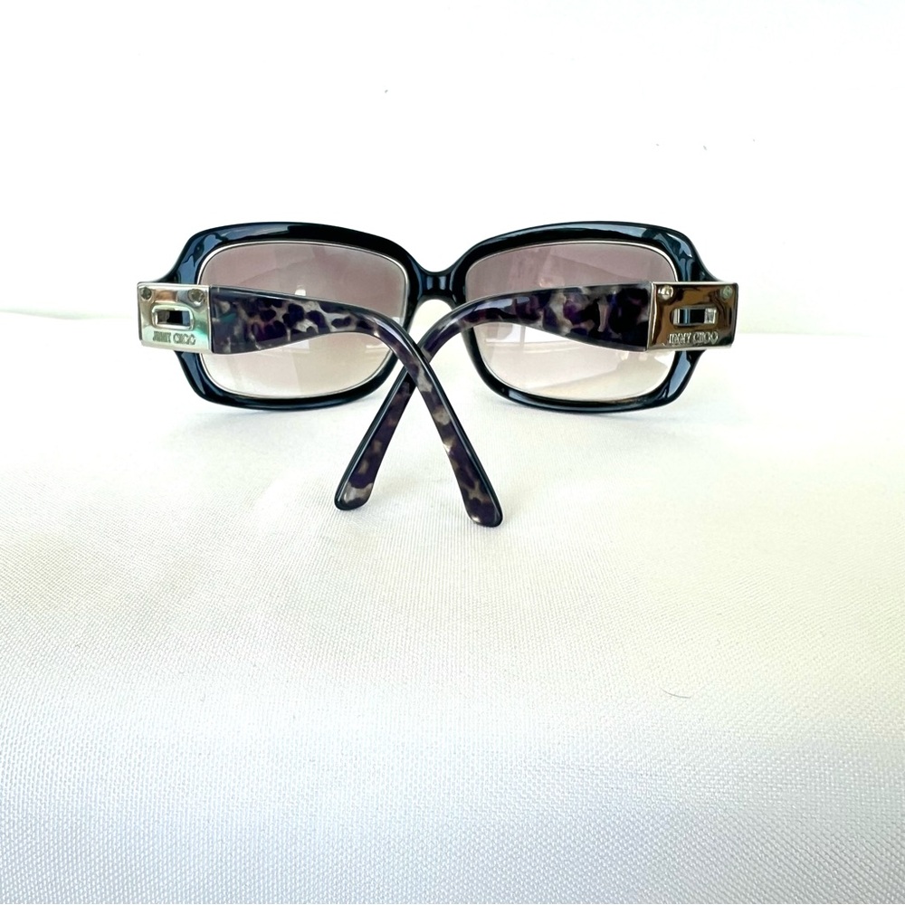 JIMMY CHOO Italy Essie ZP2 BD Rectangle Lenses Leopard w Silver Frame Glasses - Picture 11 of 15